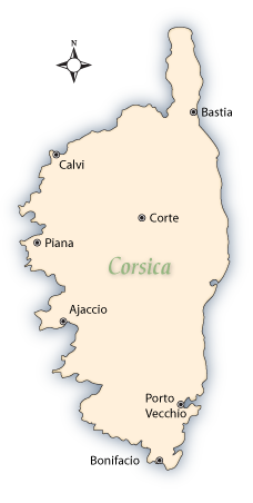 corsica map, tour de france